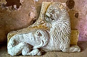 Hania - the Archaeological Museum, Lion in relief. It was part of the entrance decoration of the Palazzo dei Zangaroli (old town of Khania).